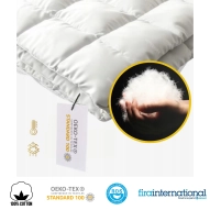 DELUX 155x200 CAŁOROCZNA 1,4kg KOŁDRA PREMIUM 90% POLSKI PUCH - BIAŁA